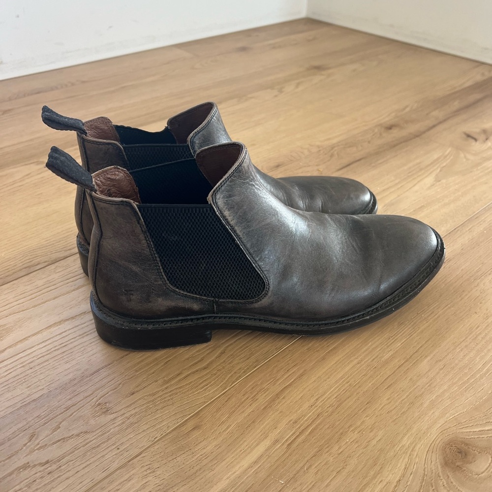 Frye charcoal  Leather Ankle Boots